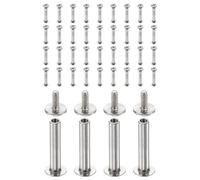 QUARKZMAN 40 Jeux De Vis Chicago M2x15mm Longueur 5mm Rivets Métalliques À Tête Phillips Clous Rivets Goujons Boulons Vis De Fixation Pour Ceinture En Cuir, Argent