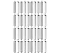 QUARKZMAN 40 Pcs 3 mm x 14 mm Goujons, 316L Acier Inoxydable Goujons Cylindriques Chevilles Support D'Étagère Tige D'Élément Fixation Métalliques Ton Argenté