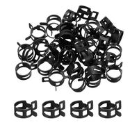 QUARKZMAN 40 Pcs Colliers De Serrage Pour Tuyaux De Carburant Noir | Bandes À Ressort De 5/16" 13mm Pour Tubes En Silicone, Tuyaux À Vide, Tuyaux D'eau Basse Pression