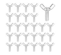 QUARKZMAN 40 Pcs Vis Papillon M6x16mm Vis Papillon à Oreilles en Acier au Carbone Zingué, Vis De Fixation à Main pour la Maison, les Machines et les Équipements Électroniques