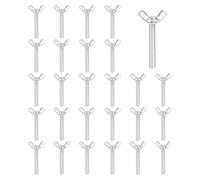 QUARKZMAN 40 Pcs Vis Papillon M6x40mm Vis Papillon à Oreilles en Acier au Carbone Zingué, Vis De Fixation à Main pour la Maison, les Machines et les Équipements Électroniques