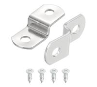 QUARKZMAN 40pcs Attache Cadre Agrafe Forme Z 5.5mm avec 2 Trou de Fixation | Attache Tableau Tournante Cadre Photo et Miroir, Montage de Peinture sur Toile avec Vis, Argent