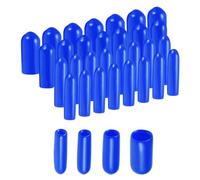 QUARKZMAN 40Pcs Embouts en Caoutchouc Ronds 2mm 3mm 4mm 6mm Couverture en Vinyle Bleu Protecteurs de Filetage de Vis en Kit Assorti