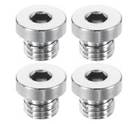 QUARKZMAN 4Pcs 304 Inox Acier Tuyau Bouchon Raccord M10x1,5 Métrique Mâle Filetage Intérieur Hexagonal Tête Bouchon Hexagonal Tête Bonde Bouchons Raccords avec Joint Bague
