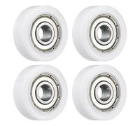 QUARKZMAN 4pcs 606ZZ Poulie à Roulements, 6x22x8mm Roulements Rigides à Billes à Gorge Profonde, Roue Roulante Transporteuse Poulie Plate pour Accessoires Quincaillerie Meubles Fenêtre