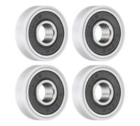 QUARKZMAN 4pcs 608RS Poulie à Roulements, 8x24x7mm Roulements Rigides à Billes à Gorge Profonde, Roue Roulante Transporteuse Poulie Plate pour Accessoires Quincaillerie Meubles Fenêtre