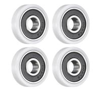 QUARKZMAN 4pcs 608RS Poulie à Roulements, 8x26x7mm Roulements Rigides à Billes à Gorge Profonde, Roue Roulante Transporteuse Poulie Plate pour Accessoires Quincaillerie Meubles Fenêtre