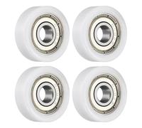 QUARKZMAN 4pcs 608RS Poulie à Roulements, 8x28x10mm Roulements Rigides à Billes à Gorge Profonde, Roue Roulante Transporteuse Poulie Plate pour Accessoires Quincaillerie Meubles Fenêtre