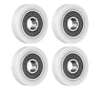 QUARKZMAN 4pcs 608RS Poulie à Roulements, 8x30x7mm Roulements Rigides à Billes à Gorge Profonde, Roue Roulante Transporteuse Poulie Plate pour Accessoires Quincaillerie Meubles Fenêtre