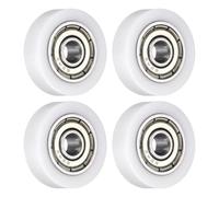 QUARKZMAN 4pcs 624ZZ Poulie à Roulements, 4x18x5mm Roulements Rigides à Billes à Gorge Profonde, Roue Roulante Transporteuse Poulie Plate pour Accessoires Quincaillerie Meubles Fenêtre