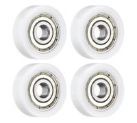 QUARKZMAN 4pcs 626ZZ Poulie à Roulements, 6x24x8mm Roulements Rigides à Billes à Gorge Profonde, Roue Roulante Transporteuse Poulie Plate pour Accessoires Quincaillerie Meubles Fenêtre
