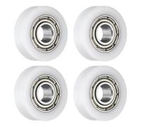 QUARKZMAN 4pcs 684ZZ Poulie à Roulements, 4x13x4mm Roulements Rigides à Billes à Gorge Profonde, Roue Roulante Transporteuse Poulie Plate pour Accessoires Quincaillerie Meubles Fenêtre