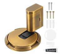 QUARKZMAN 4Pcs Arrêt De Porte Magnétique, Arrêt De Porte Magnétique Muet Avec Adhésif, Arrêt De Porte Mécanique Absorbant Les Chocs Pour Chambre Bureau Salle De Bain, Jaune Bronze