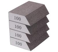 QUARKZMAN 4pcs Blocs Éponges À Poncer 240-320 Grain Éponge À Poncer Avec Bord Angulaire 4"x2.8"x1", Lavable Et Réutilisable Bloc De Ponçage En Mousse Pour Polir Cuisine Métal Bois