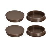 QUARKZMAN 4Pcs Bouchon de Trou en Nylon 49.5-50mm Diamètre de Trou Brun | Bouchons en Caoutchouc, Bouchon d'étanchéité Rond Souple et Flexible de Verrouillage, pour Bouteilles Tuyaux Cuisine