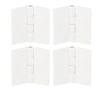 QUARKZMAN 4Pcs Charnières en Acrylique 1,2 x 1,34 Pouces Épaissir Blanc | Mini Matériel Charnières Pliantes, les Charnières de Piano pour l'Artisanat de Boîte de Boîtier