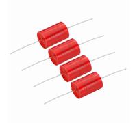 QUARKZMAN 4Pcs Condensateur 1.5uf Condensateur de Filtrage 250V Red Filtre de Haut-Parleur Axial Audio, Condensateur à Film MKP
