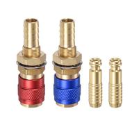 QUARKZMAN 4Pcs Connecteur Rapide Gaz & Eau Libération de Gaz Rouge/Bleu | pour Tube de Diamètre Intérieur 10mm avec Tuyau pour Torche de Soudage à Connexion Rapide Tig 12 18 20 27