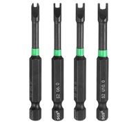 QUARKZMAN 4pcs Embout Tournevis En U 70mm / 2.76" Longueur Acier S2 U4/U6/U8/U10 Embouts Tournevis Magnétiques Avec Douille Hexagonale 1/4" Pour Electricien Mecanicien Reparation Precision