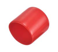 QUARKZMAN 4pcs Embouts en Caoutchouc, 33 mm ID Vis Filetage Protecteur en PVC Embouts de Protection Flexible pour Tube Métallique, Câbles, Fils, Tige, Écrou et Cache Boulon, Rouge