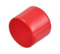 QUARKZMAN 4pcs Embouts en Caoutchouc, 35 mm ID Vis Filetage Protecteur en PVC Embouts de Protection Flexible pour Tube Métallique, Câbles, Fils, Tige, Écrou et Cache Boulon, Rouge
