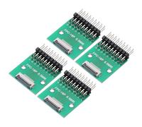 QUARKZMAN 4Pcs FFC FPC Carte de Connecteur 18 Broches 0.5mm Prise | vers 2.54mm Adaptateur de Bande d'Embase à Broche à Angle Droit à Double Rangée, Carte de Conversion PCB pour Tv Dvd
