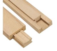 QUARKZMAN 4pcs Glissières pour Tiroir 45cm Guide Central Classique en Bois | Remplacement de Rails de Fond pour Glissières de Tiroirs
