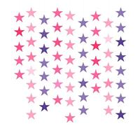 QUARKZMAN 4Pcs Guirlande De Bannière Étoiles Pailletées, 16m Papier Nacré Double Face Étoiles Streamer Scintillant Décoration Suspendue pour Mariage Anniversaire Noël Fête, Rose Violet