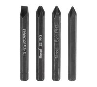 QUARKZMAN 4pcs PH1/PH2/PH3/SL8 Phillips Tête Plate Visseuse Tige Hexagonale | Noir, 5/16", Croix Plate Tête Hexagonale Bits, Acier S2, Longueur 80mm/3.15", Magnétique, Visseuse Bit