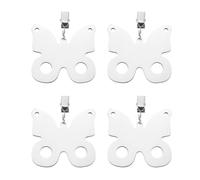 QUARKZMAN 4Pcs Poids pour Nappe, Poids pour Nappe en Acier Inoxydable avec Pinces Métalliques, Pendentif pour Nappe en Forme De Lépidoptère 6.5 x 7cm pour Décoration De Table De Jardin Et