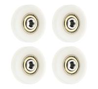 QUARKZMAN 4pcs Poulie à Roulement à Billes U Gorge, Roue Roulement à Guidage en Nylon Type U Rainure 6x38x9.5mm, Roues Roulements à Rouleaux pour Imprimantes 3D Portes Fenêtres, Beige