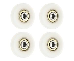 QUARKZMAN 4pcs Poulie à Roulement à Billes U Gorge, Roue Roulement à Guidage en Nylon Type U Rainure 6x38x9.5mm, Roues Roulements à Rouleaux pour Imprimantes 3D Portes Fenêtres, Beige