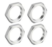 QUARKZMAN 4Pcs Raccord Tuyau Moulé Écrou À Six Pans, 304 Acier Inoxydable Écrou À Six Pans PT 1" Filetage Femelle Pour Plomberie Fixe, Balai À Eau, 1.61"x0.3"(ODxT)