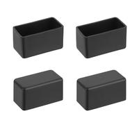 QUARKZMAN 4Pcs Rectangle Chaise Pied Sol Protecteurs 1" x 2" Noir | PVC Table Pied Housse pour Protéger Bois Carrelage Sols Coussins Meubles Pied Capuchons, Non- Glisser, Réduire Bruit