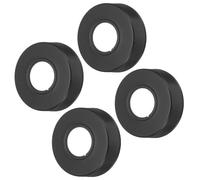QUARKZMAN 4pcs Rosace De Douche 60mm/2.4" OD Plaque De Recouvrement Rond En Acier Inoxydable Pour Tuyauterie Pour 25mm/1" Dia Tuyau D'eau Accessoires De Décoration De Robinet, Noir