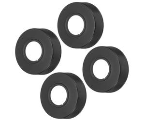 QUARKZMAN 4pcs Rosace De Douche 60mm/2.4" OD Plaque De Recouvrement Rond En Acier Inoxydable Pour Tuyauterie Pour 25mm/1" Dia Tuyau D'eau Accessoires De Décoration De Robinet, Noir