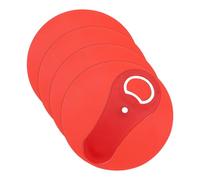 QUARKZMAN 4Pcs Set De Ouverture De Bocaux En Silicone, 12.5cm Pads Multifonction Antidérapants Avec 12x5cm Ouvre-Bouteille Magnétique Rouge Outil De Préhension Fin En Caoutchouc Pour Mains