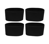 QUARKZMAN 4Pièces Manchons de Tasse à Café Noirs, en Silicone Réutilisable, Résistant à la Chaleur, Antidérapant pour Verres, Bouteilles et Tasses