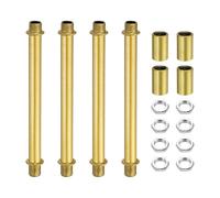 QUARKZMAN 4Set 100mm/3.94" Tiges Droites Lampes Kit De Tiges Filetées M10 | Double Extrémité, En Acier Au Carbone Avec Écrous De Blocage Et Manchons De Raccordement, Lampes De Table