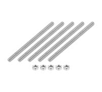 QUARKZMAN 5/16"-18 Tige Filetée Entièrement, 5 Pcs 304 Acier Inoxydable Long Vis Filetée 3.5" Longueur Filet à Droite Pour Montage Meubles Assemblage Fixation