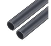 QUARKZMAN 5/16 Pouce PVC Tube Rigide Ronde Tuyau Tubage Matériel Tubage 8mm ID 10mm OD 9" Longueur Gris Foncé Haute Résistance pour Water Pipe, Crafts, Cable Sleeve 2Pièces