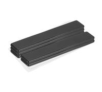 QUARKZMAN 5 Pcs Aimants en ND Rectangulaires Auto-adhésifs, 60mm x 10mm x 3mm Aimant Plat Autocollant Fort avec Support Adhésif pour Bureaux, Tableaux, Placards de Cuisine, Noir