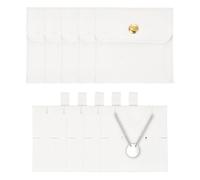 QUARKZMAN 5 Pcs Pochette petit objet Microfibre Avec Insert, 8 x 8cm Pochette Cadeau Velours petit objet Avec Bouton-Pression Pour Bague Collier Bracelet, Blanc