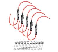 QUARKZMAN 5 Pcs Porte-Fusible À Vis Inline 5x20mm Fil Rouge