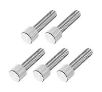 QUARKZMAN 5 Pcs Vis A Molettes M6 x 25mm, 304 Acier Inoxydable Tête Plate Filetée Entièrement Vis A Molettes Boulons Fixations Pour Maison, Electronique, Machine