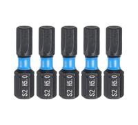 QUARKZMAN 5 Pièces Embout de tournevis hexagonal H5.0 1/4" 25mm | Magnétique, Acier S2, pour tournevis électriques et manuels, réparation de précision, 1"