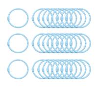 QUARKZMAN 50 anneaux de reliure 1,5 pouce anneaux de livre colorés bleu | anneaux de reliure à feuilles mobiles en métal, pour cartes d'index Porte-clés anneaux de cahier pour la maison