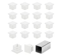 QUARKZMAN 50 Pcs 3/4" (19mm) Bouchons D'Extrémité pour Tubes Carrés Blanc | Bouchons En Plastique Pour Trous Pour Tubes Métalliques, Pour Pieds De Chaise Table Bibliothèques Meubles