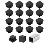 QUARKZMAN 50 Pcs 3/8" (10mm) Bouchons D'Extrémité pour Tubes Carrés Noir | Bouchons En Plastique Pour Tubes Métalliques, Pour Pieds De Chaise Table Bibliothèques Meubles