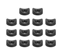 QUARKZMAN 50 Pièces de Rondelles Rondes en Plastique, 6mm x 12mm x 3mm, Noir, Rondelle Concave en PE, Espaceur de Fixation pour Tube Rond, Fixation de Machine Rapide